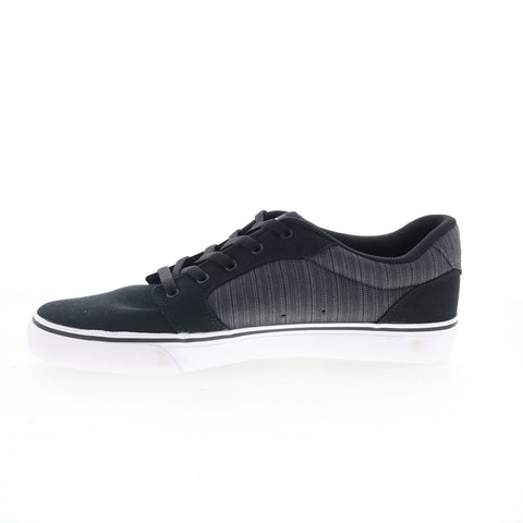 DC Anvil TX 320040 Mens Black Canvas Lace Up Skate Inspired Sneakers Shoes