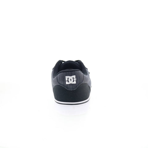 DC Anvil TX 320040 Mens Black Canvas Lace Up Skate Inspired Sneakers Shoes