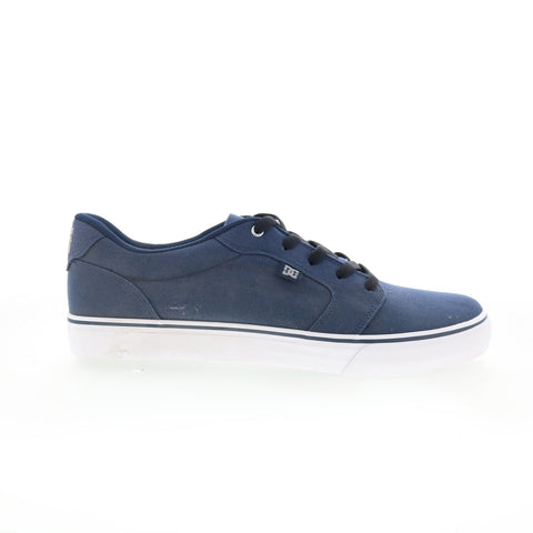 DC Anvil TX 320040 Mens Blue Lace Up Canvas Skate Inspired Sneakers Shoes