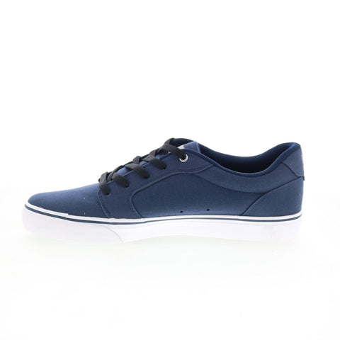 DC Anvil TX 320040 Mens Blue Lace Up Canvas Skate Inspired Sneakers Shoes