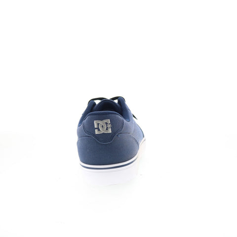 DC Anvil TX 320040 Mens Blue Lace Up Canvas Skate Inspired Sneakers Shoes