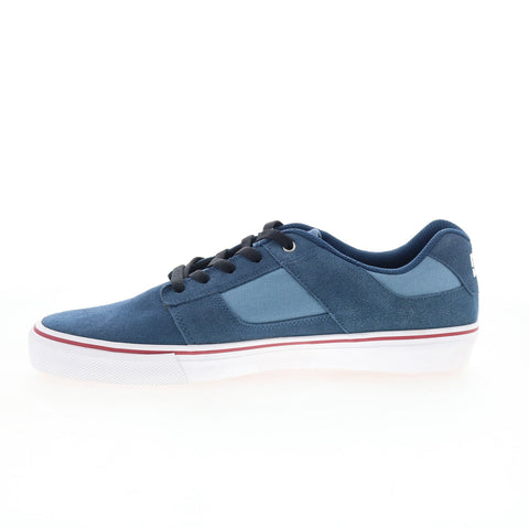 DC Bridge 320096 Mens Blue Suede Lace Up Skate Inspired Sneakers Shoes