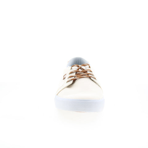 DC Bridge 320096 Mens Beige Suede Lace Up Skate Inspired Sneakers Shoes