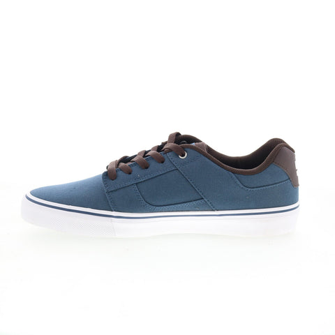 DC Bridge TX 320098 Mens Blue Canvas Lace Up Skate Inspired Sneakers Shoes