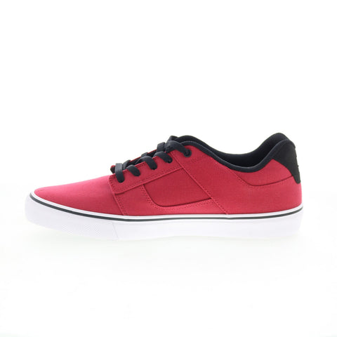 DC Bridge TX 320098 Mens Red Canvas Lace Up Skate Inspired Sneakers Shoes