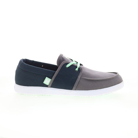 DC Hampton 320145 Mens Gray Canvas Lace Up Skate Inspired Sneakers Shoes