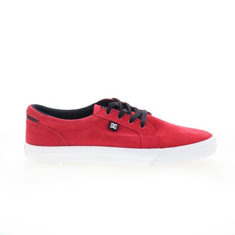 DC Council S 320174 Mens Red Suede Lace Up Skate Inspired Sneakers Shoes