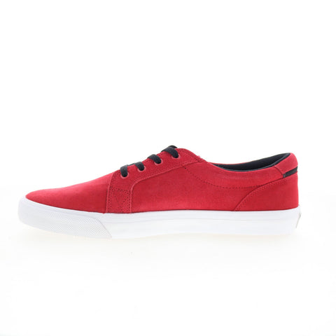 DC Council S 320174 Mens Red Suede Lace Up Skate Inspired Sneakers Shoes