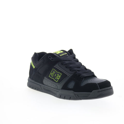 DC Stag 320188-BL4 Mens Black Nubuck Lace Up Skate Inspired Sneakers Shoes