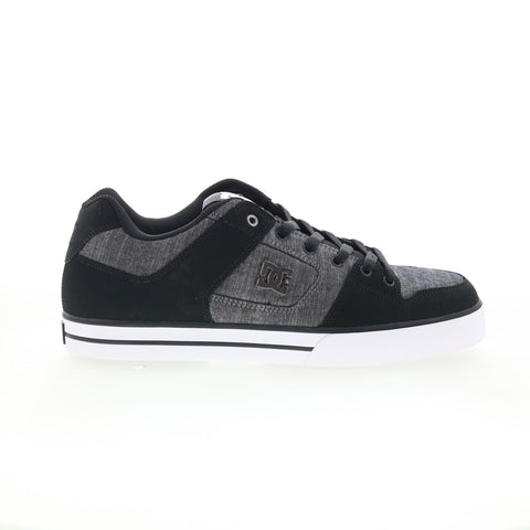 DC Pure TX SE 320423 Mens Gray Nubuck Skate Inspired Sneakers Shoes