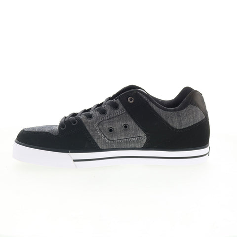 DC Pure TX SE 320423 Mens Gray Nubuck Skate Inspired Sneakers Shoes