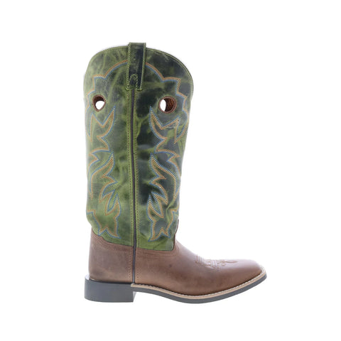 Smoky Mountain Boots Maverick Square Toe Pull On Womens Green Western Boots