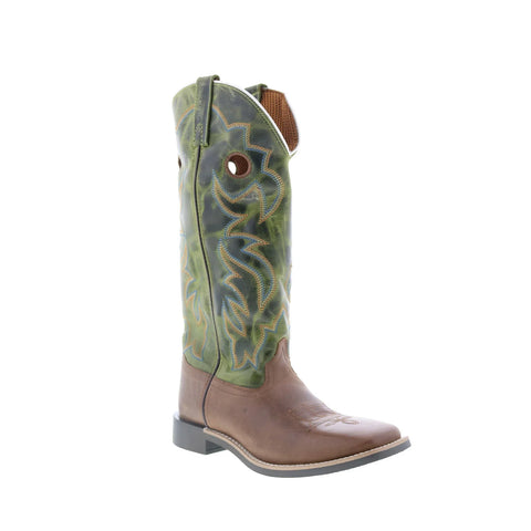 Smoky Mountain Boots Maverick Square Toe Pull On Womens Green Western Boots