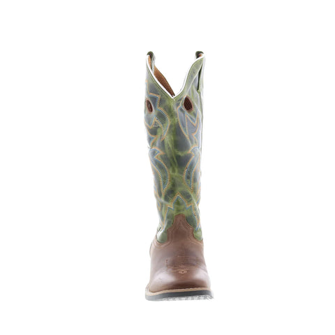 Smoky Mountain Boots Maverick Square Toe Pull On Womens Green Western Boots