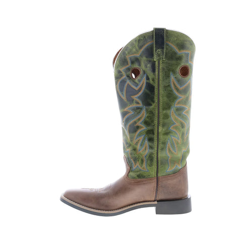 Smoky Mountain Boots Maverick Square Toe Pull On Womens Green Western Boots