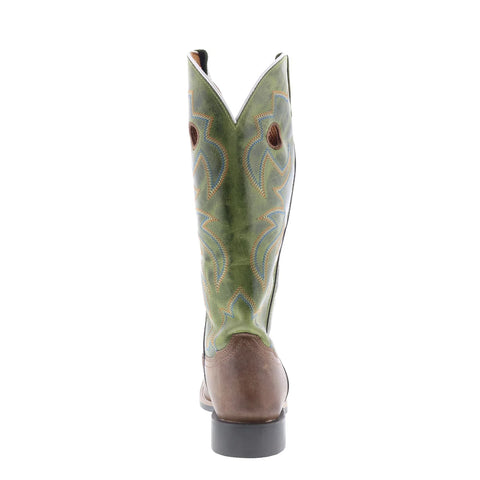 Smoky Mountain Boots Maverick Square Toe Pull On Womens Green Western Boots