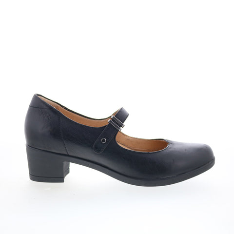 Dansko Callista 3215-100200 Womens Black Leather Mary Jane Flats Shoes