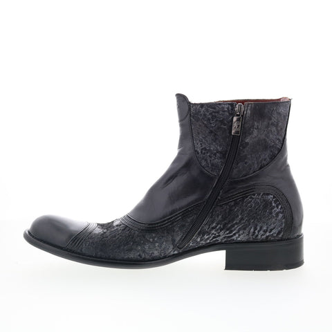 Ghost Ghost1 3272 Mens Black Leather Zipper Casual Dress Boots