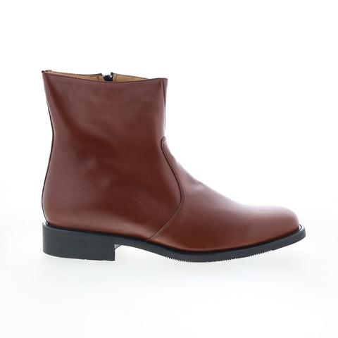 Hitchcock 3372 Mens Brown Extra Wide 3E Leather Zipper Casual Dress Boots