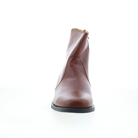 Hitchcock 3372 Mens Brown Extra Wide 3E Leather Zipper Casual Dress Boots