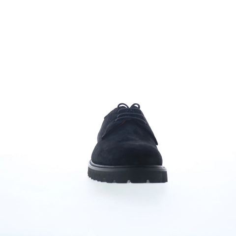 Aquatalia Leon Suede 34M0793-BLK Mens Black Oxfords & Lace Ups Casual Shoes