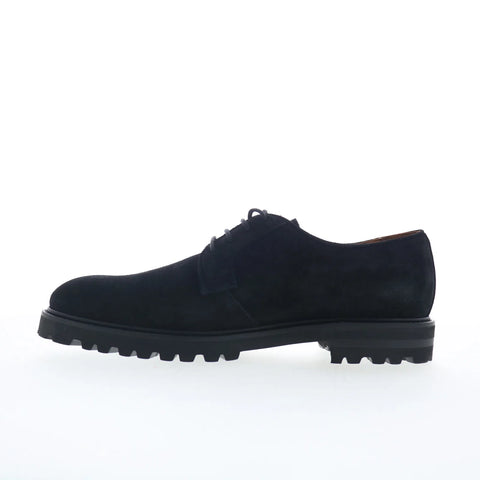 Aquatalia Leon Suede 34M0793-BLK Mens Black Oxfords & Lace Ups Casual Shoes