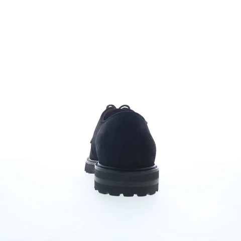 Aquatalia Leon Suede 34M0793-BLK Mens Black Oxfords & Lace Ups Casual Shoes