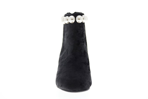 Katy Perry The Pearly Bootie 34PK0032 Girls Black Canvas Ankle & Booties Boots