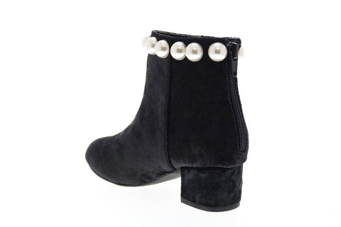 Katy Perry The Pearly Bootie 34PK0032 Girls Black Canvas Ankle & Booties Boots