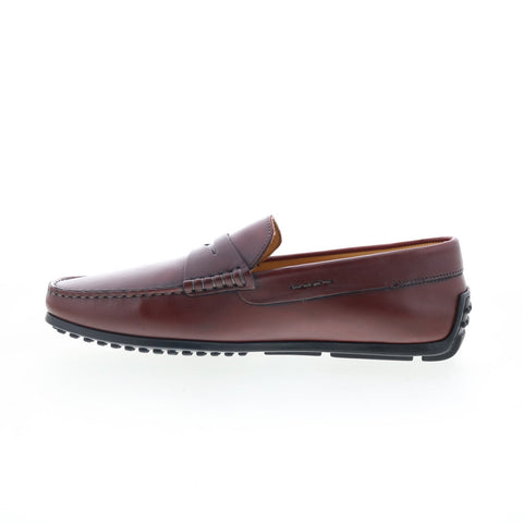 Zelli Italia Monza Calfskin Mens Burgundy Loafers & Slip Ons Penny Shoes