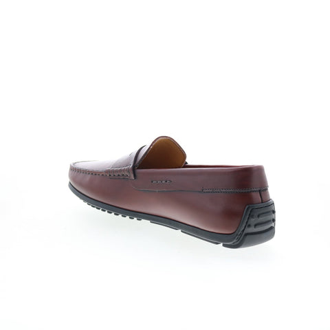 Zelli Italia Monza Calfskin Mens Burgundy Loafers & Slip Ons Penny Shoes