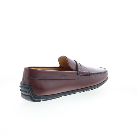 Zelli Italia Monza Calfskin Mens Burgundy Loafers & Slip Ons Penny Shoes