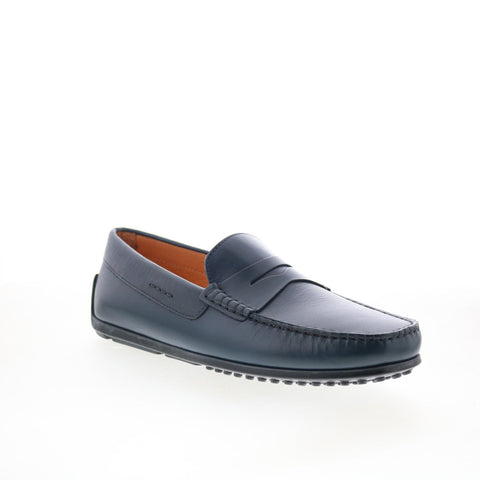 Zelli Italia Monza Calfskin Mens Blue Loafers & Slip Ons Penny Shoes