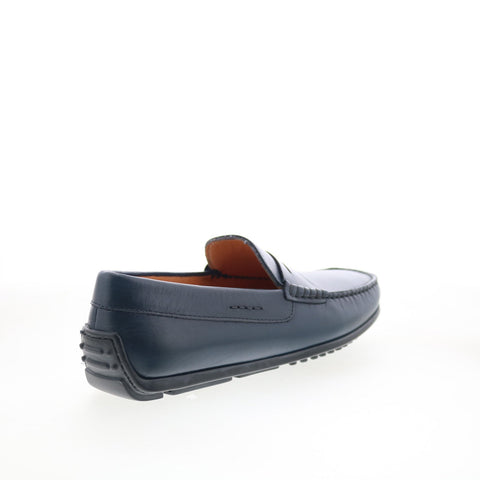 Zelli Italia Monza Calfskin Mens Blue Loafers & Slip Ons Penny Shoes