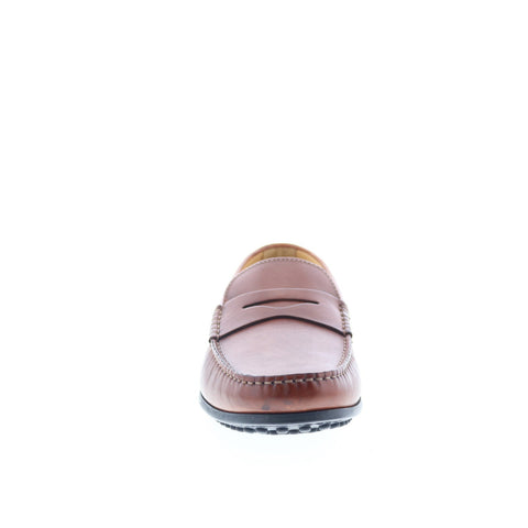 Zelli Italia Monza Calfskin Driver Loafer Mens Brown Loafers Moccasin Shoes