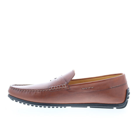 Zelli Italia Monza Calfskin Driver Loafer Mens Brown Loafers Moccasin Shoes