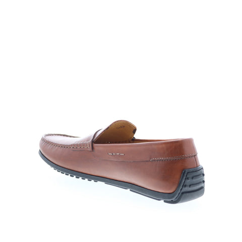 Zelli Italia Monza Calfskin Driver Loafer Mens Brown Loafers Moccasin Shoes