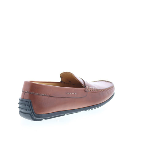 Zelli Italia Monza Calfskin Driver Loafer Mens Brown Loafers Moccasin Shoes