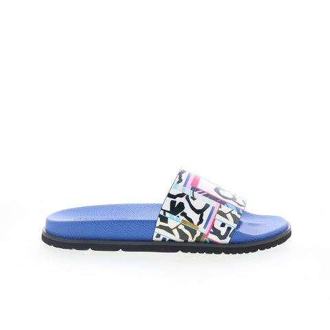 Robert Graham Snowball Mens Blue Synthetic Slip On Slides Sandals Shoes