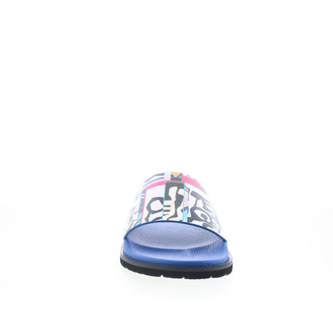 Robert Graham Snowball Mens Blue Synthetic Slip On Slides Sandals Shoes
