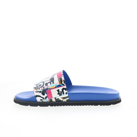 Robert Graham Snowball Mens Blue Synthetic Slip On Slides Sandals Shoes