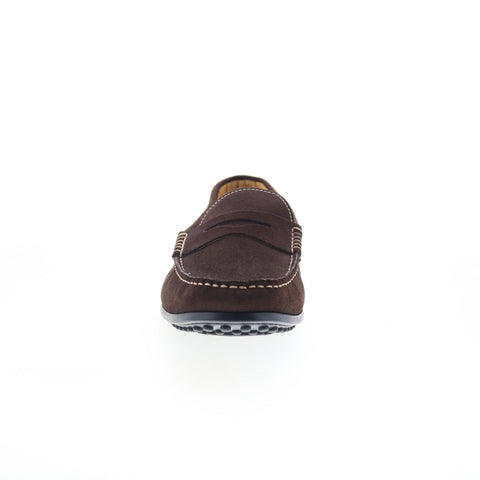 Zelli Italia Monza Clafskin Suede Loafer Mens Brown Loafers Moccasin Shoes