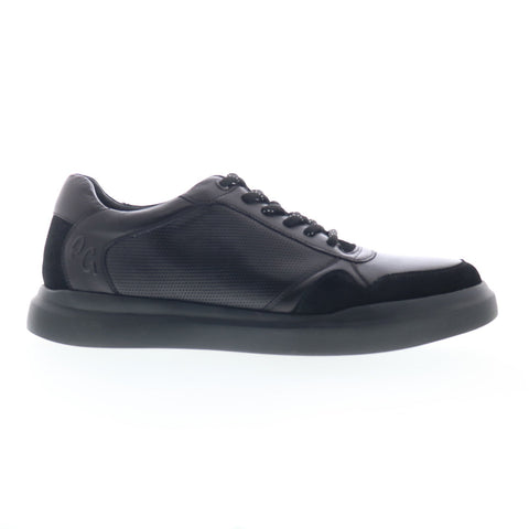 Robert Graham 362-301-07 Mens Black Leather Lifestyle Sneakers Shoes