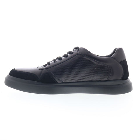 Robert Graham 362-301-07 Mens Black Leather Lifestyle Sneakers Shoes
