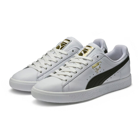 Puma Clyde Core L Foil 36466901 Mens White Leather Lifestyle Sneakers Shoes