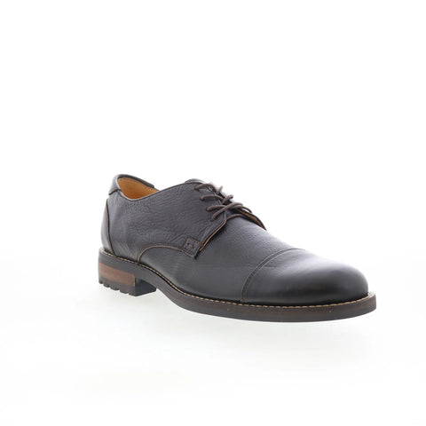 T.B. Phelps 3709-10-100 Mens Brown Leather Oxfords & Lace Ups Cap Toe Shoes