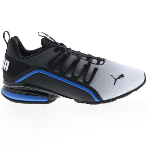 Puma Axelion Fade 37755501 Mens Gray Canvas Lace Up Athletic Running Shoes