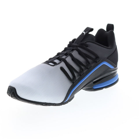 Puma Axelion Fade 37755501 Mens Gray Canvas Lace Up Athletic Running Shoes