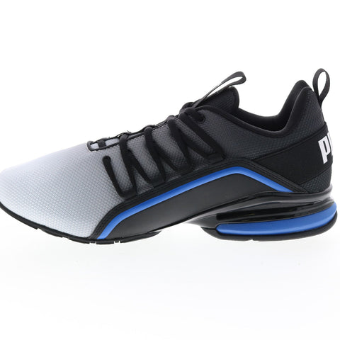 Puma Axelion Fade 37755501 Mens Gray Canvas Lace Up Athletic Running Shoes