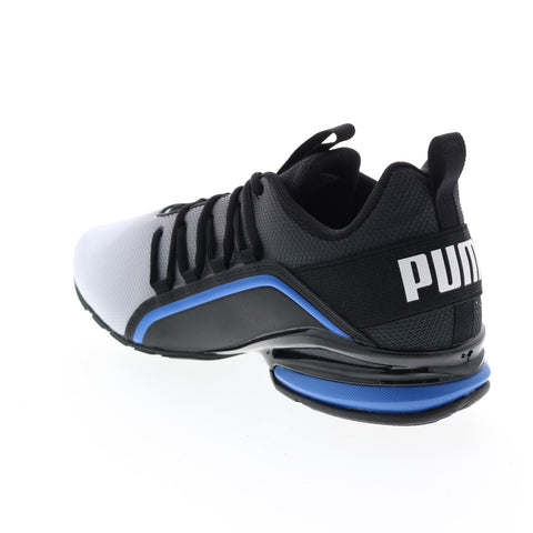 Puma Axelion Fade 37755501 Mens Gray Canvas Lace Up Athletic Running Shoes